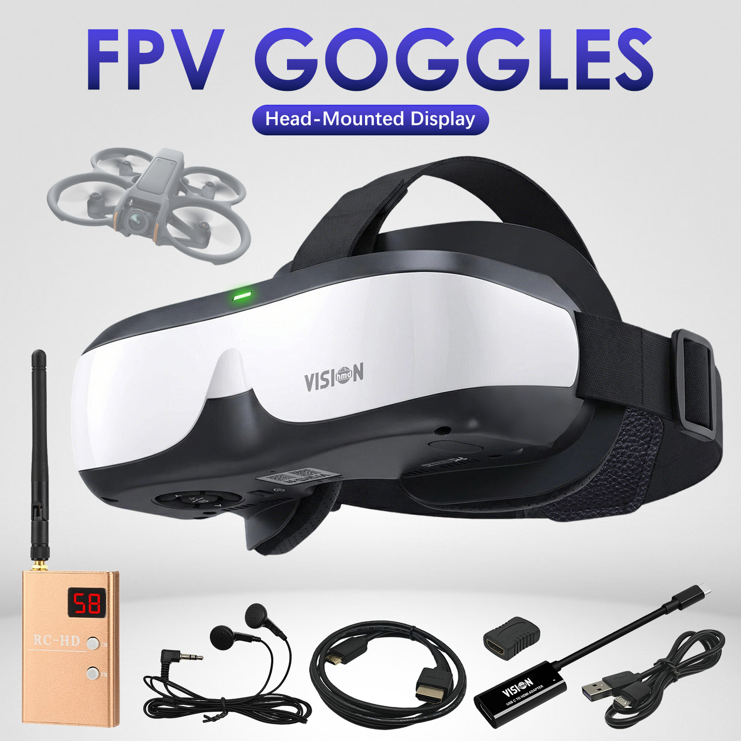Skyzone Sky04O Pro Fpv Goggles - FPV-дисплей на голову: DIY-комплект видеоочков начального